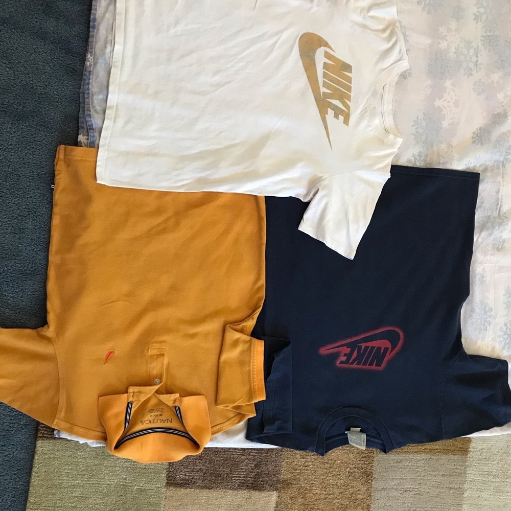 Boys T-shirts from Nike and nautica.